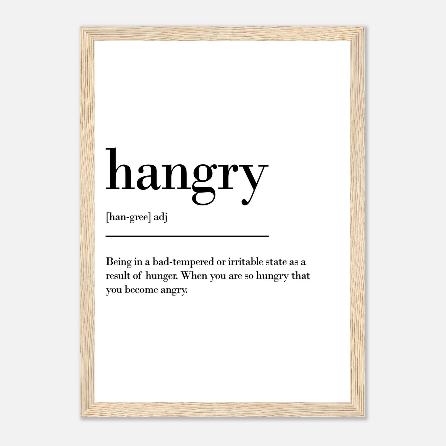 Hangry Definition Print