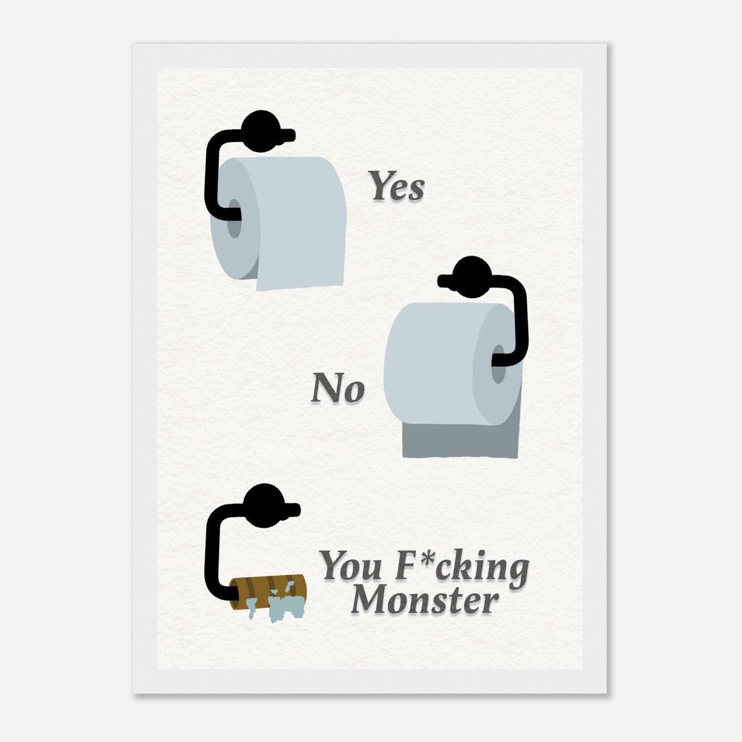 Toilet Roll Bathroom Print