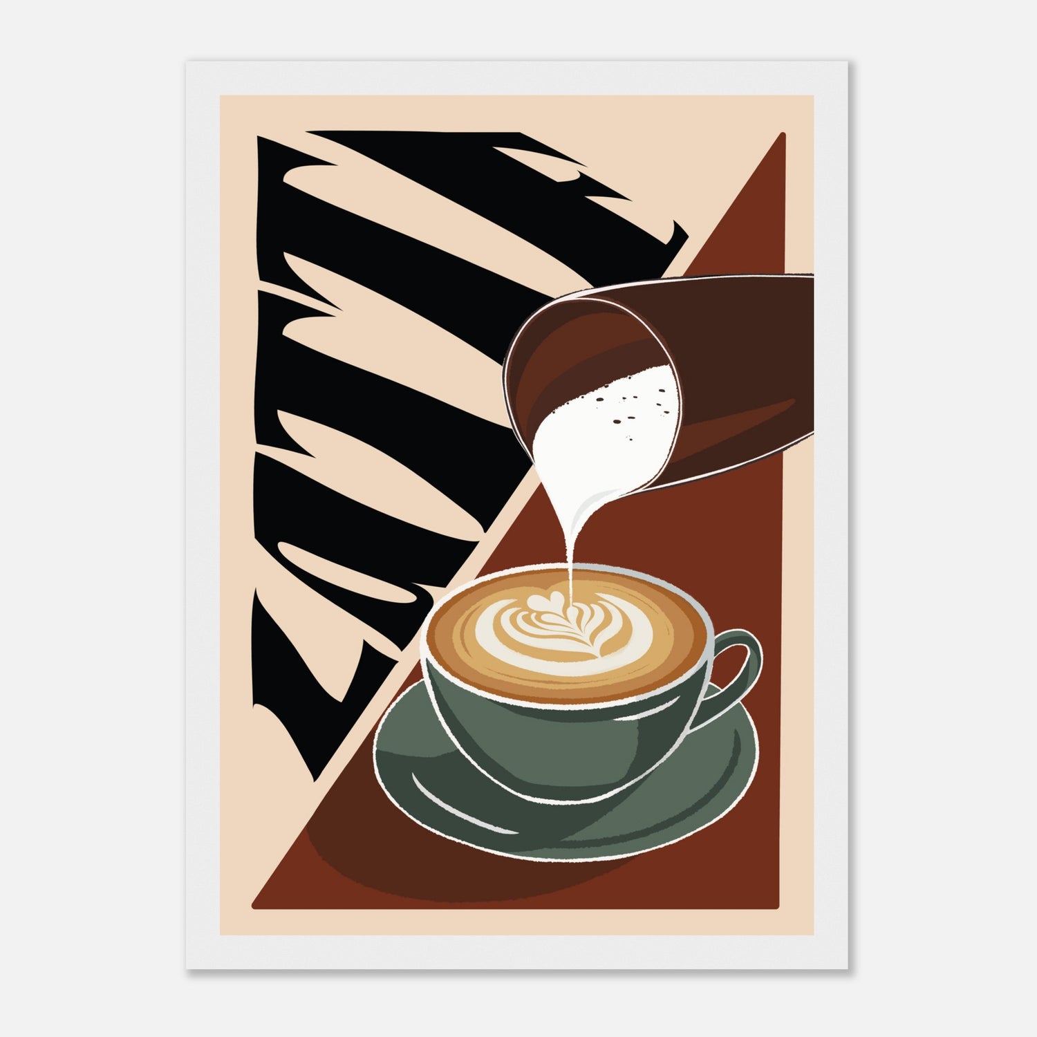 Latte Coffee Print