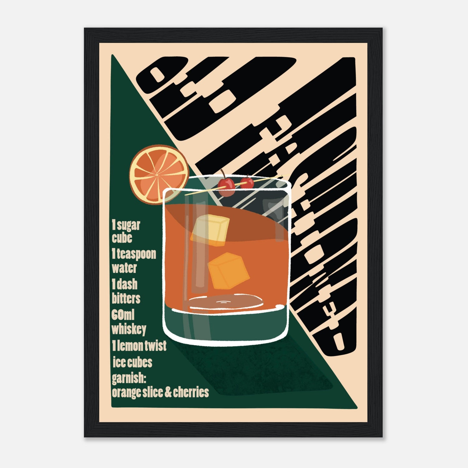 Old Fashioned Cocktail Print