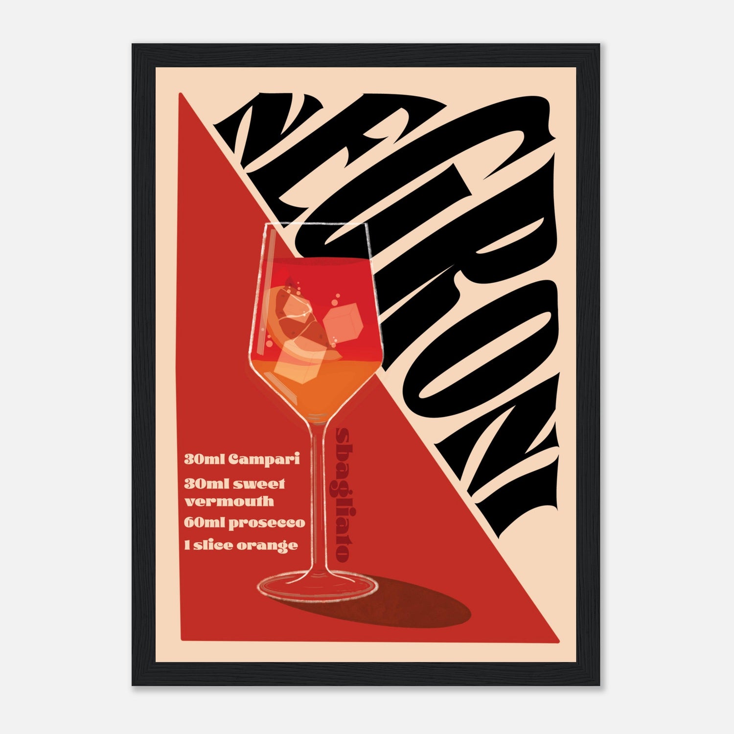 Negroni Sbagliato Cocktail Print