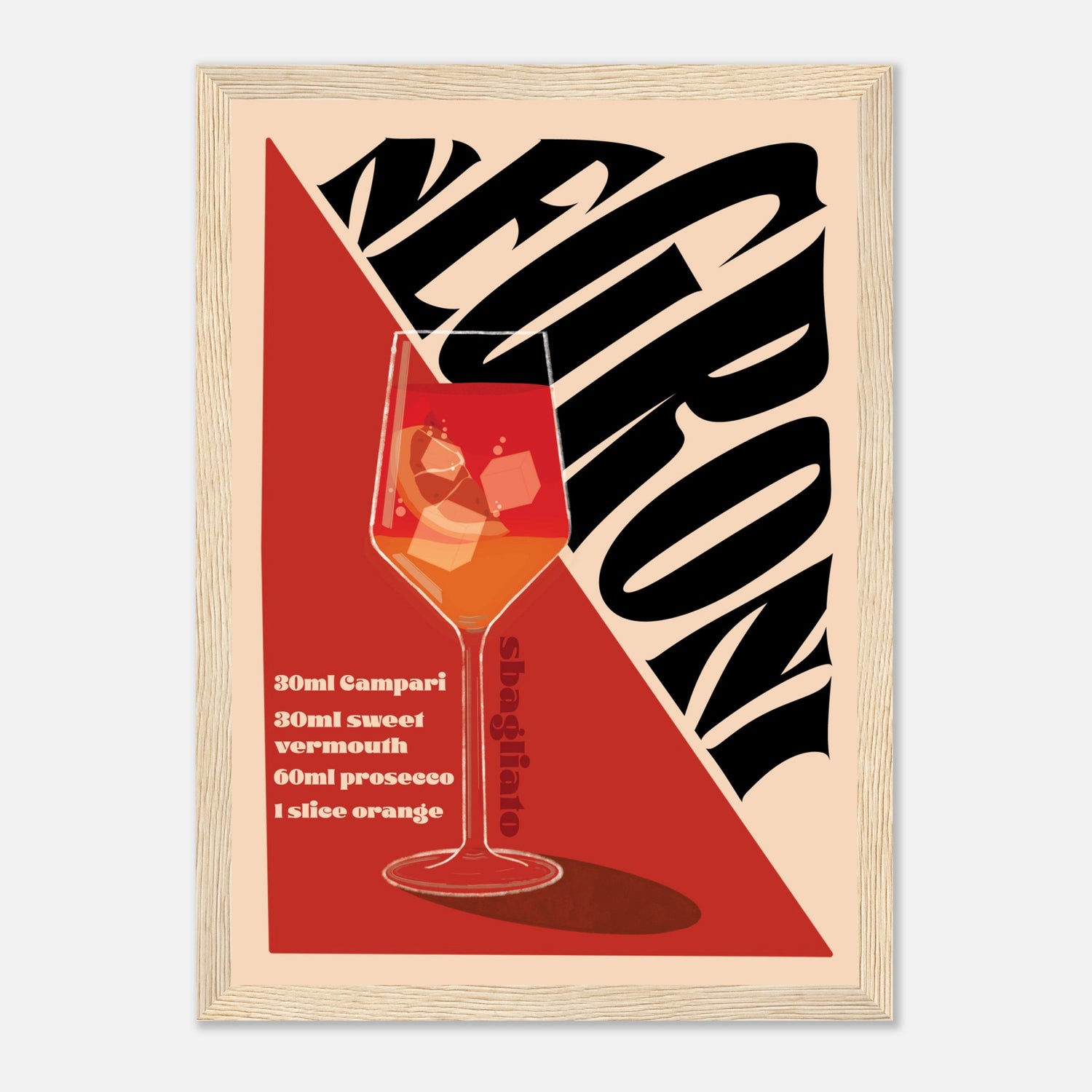 Negroni Sbagliato Cocktail Print