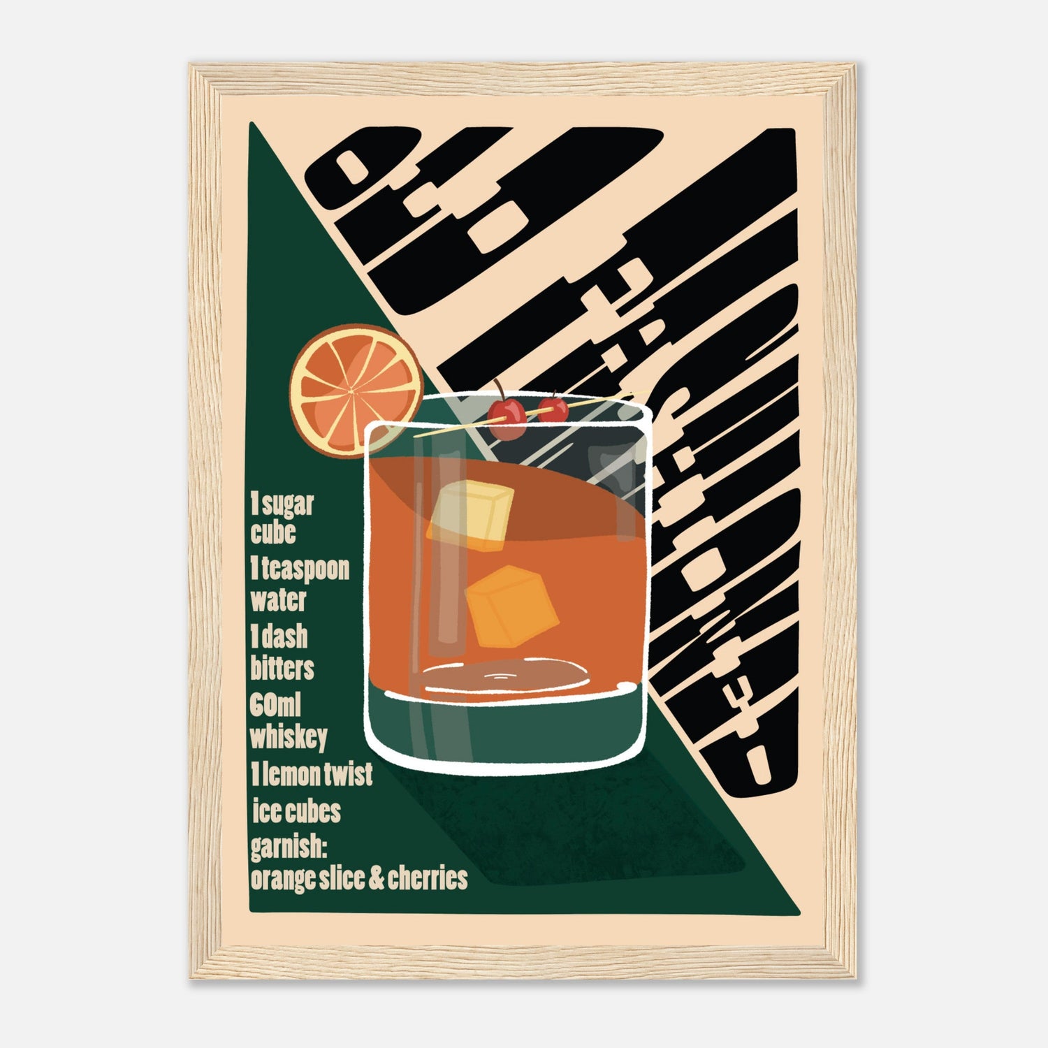 Old Fashioned Cocktail Print