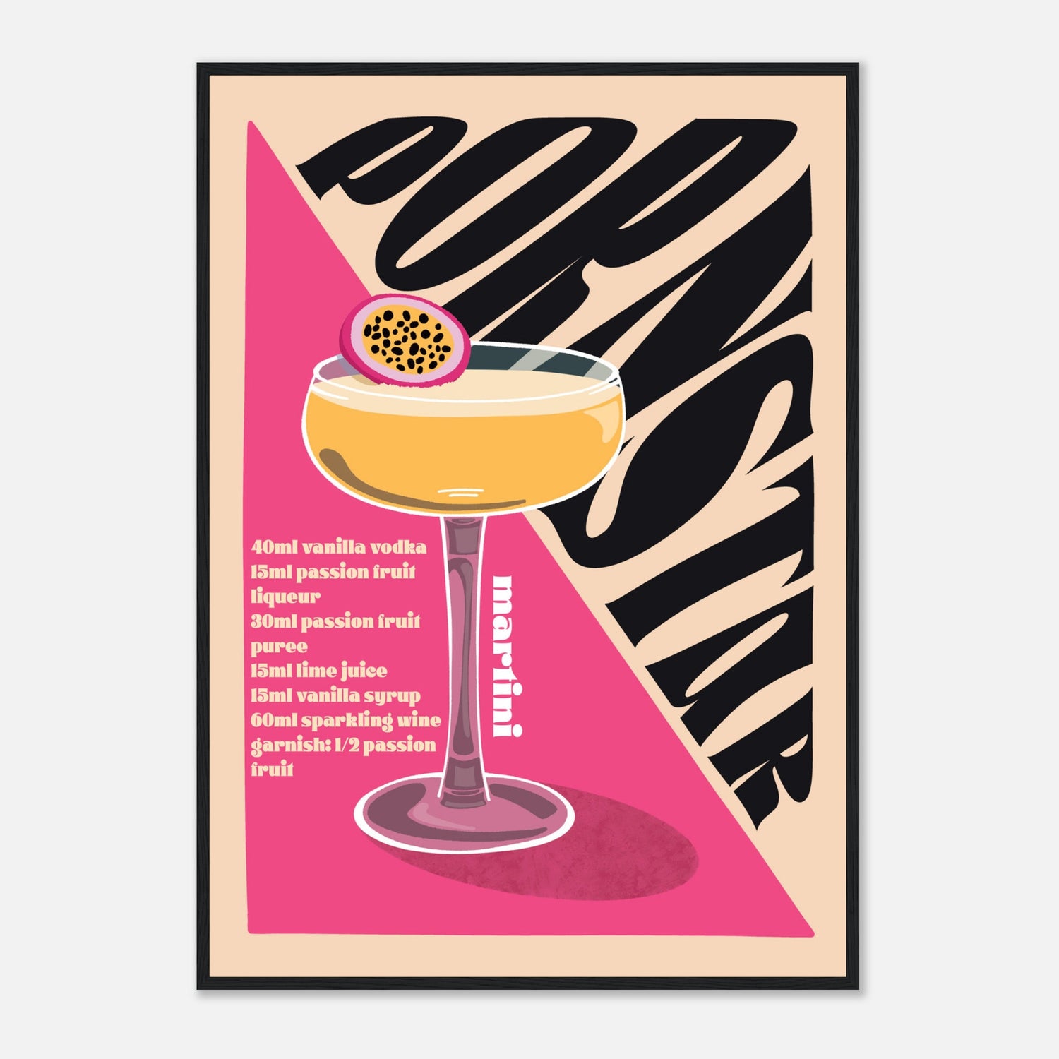 Pornstar Martini Cocktail Print
