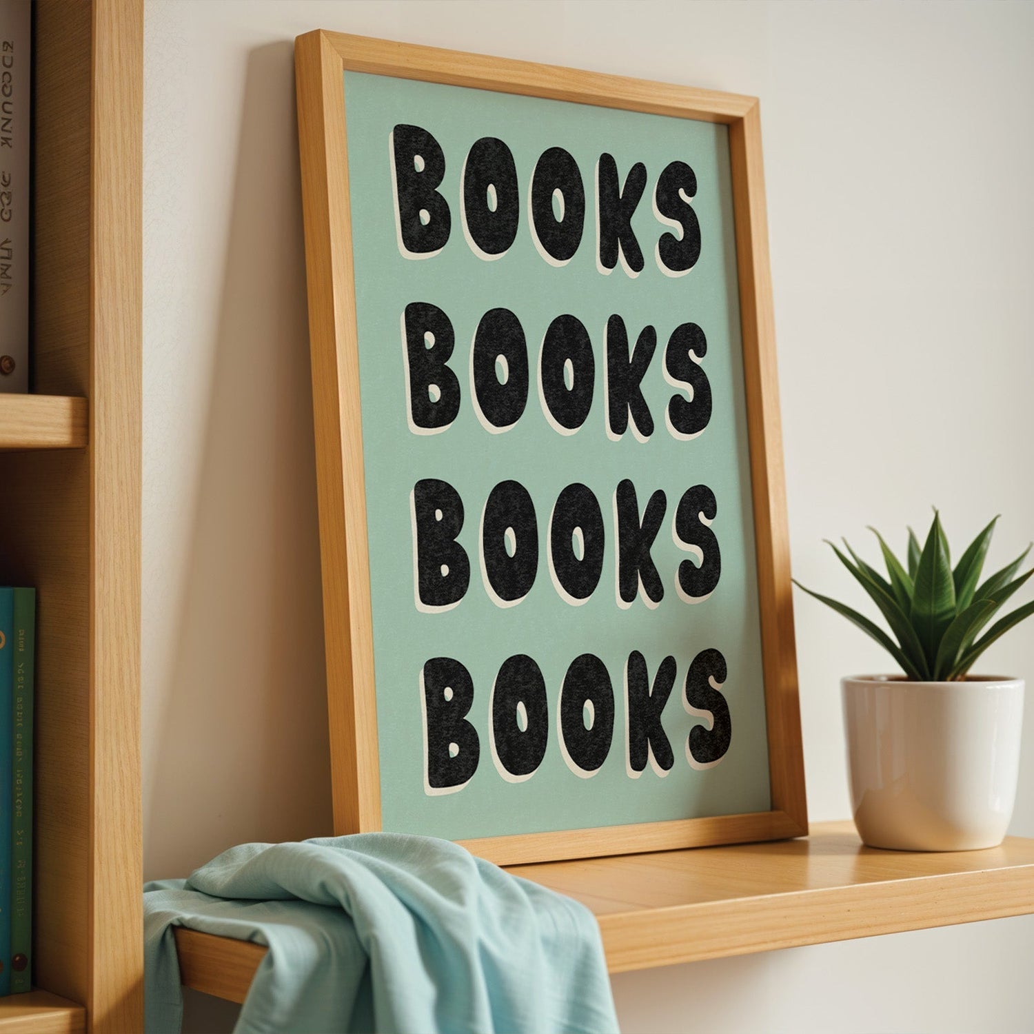 Books Lettering Print