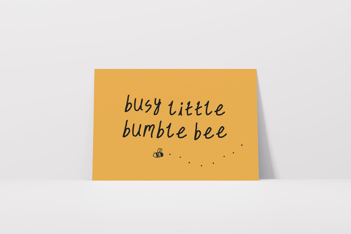 Busy Little Bumble Bee Print