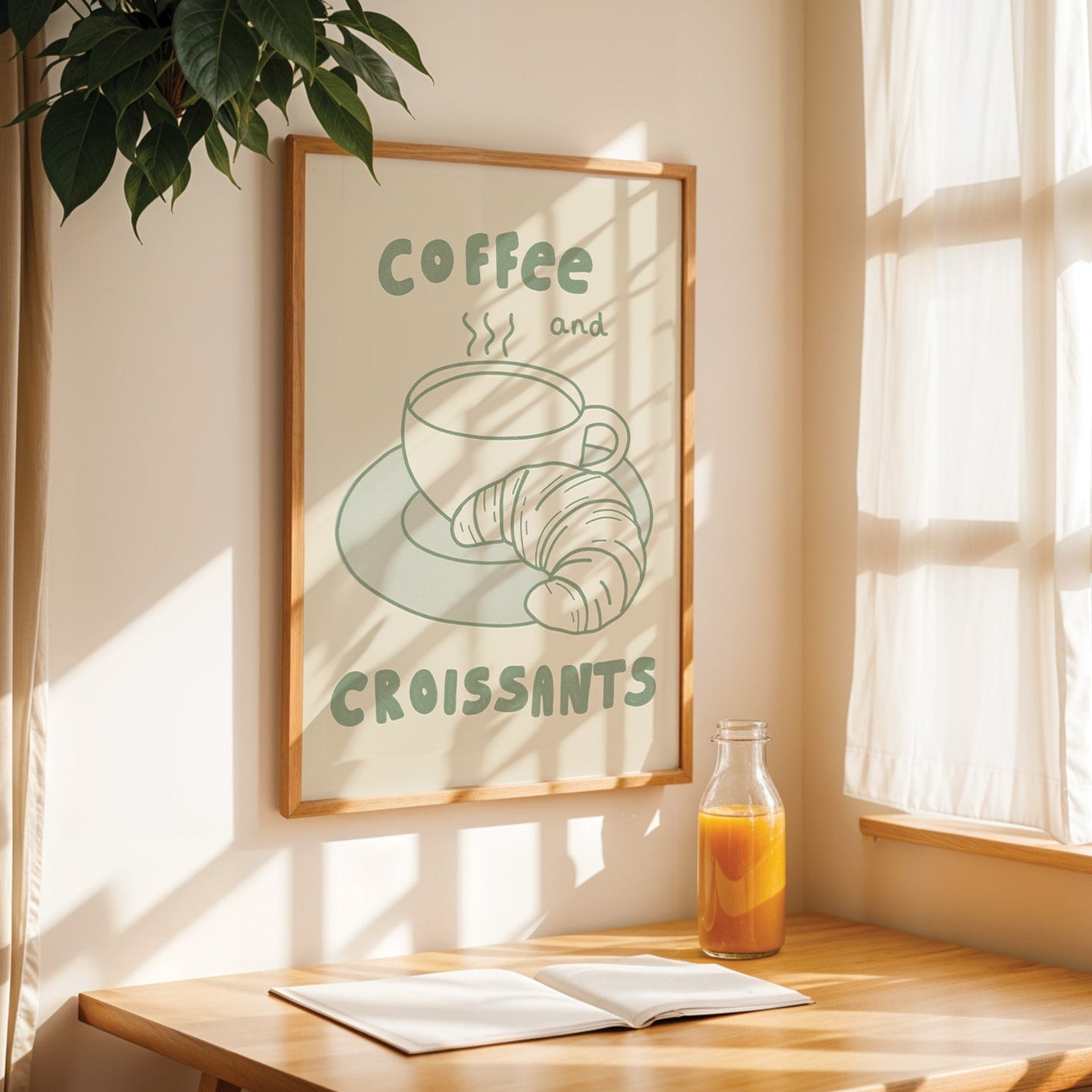 Coffee And Croissants Print