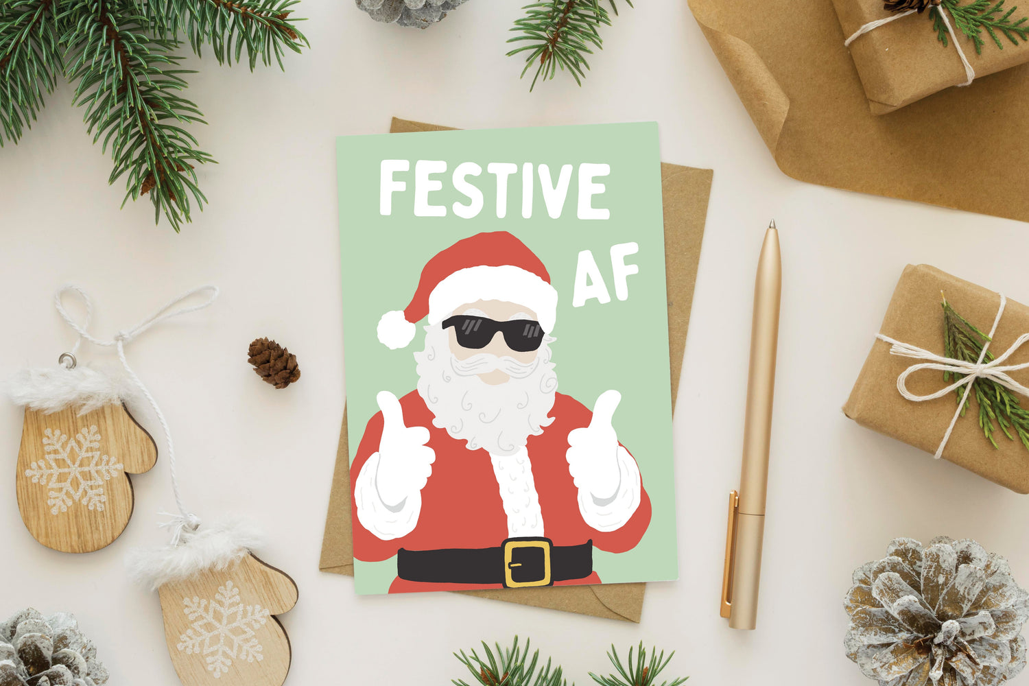 Festive AF Christmas Card