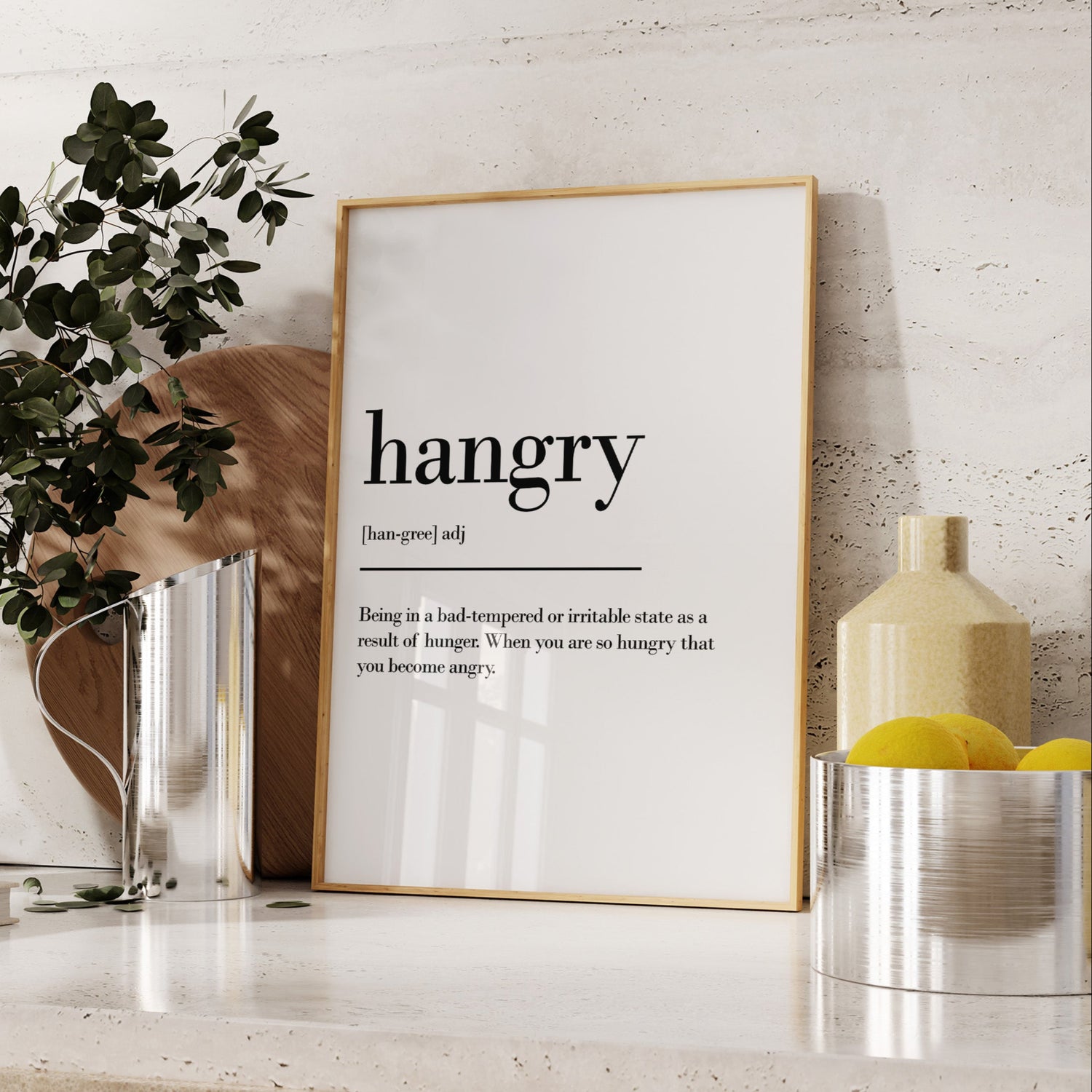 Hangry Definition Print