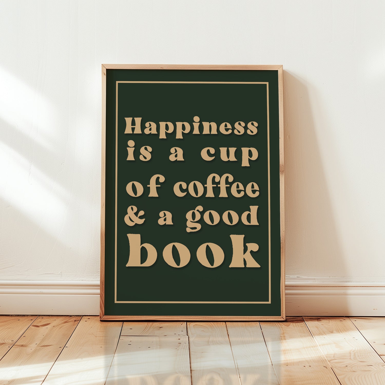 Happiness Is A Cup Of Coffee And A Good Book Print