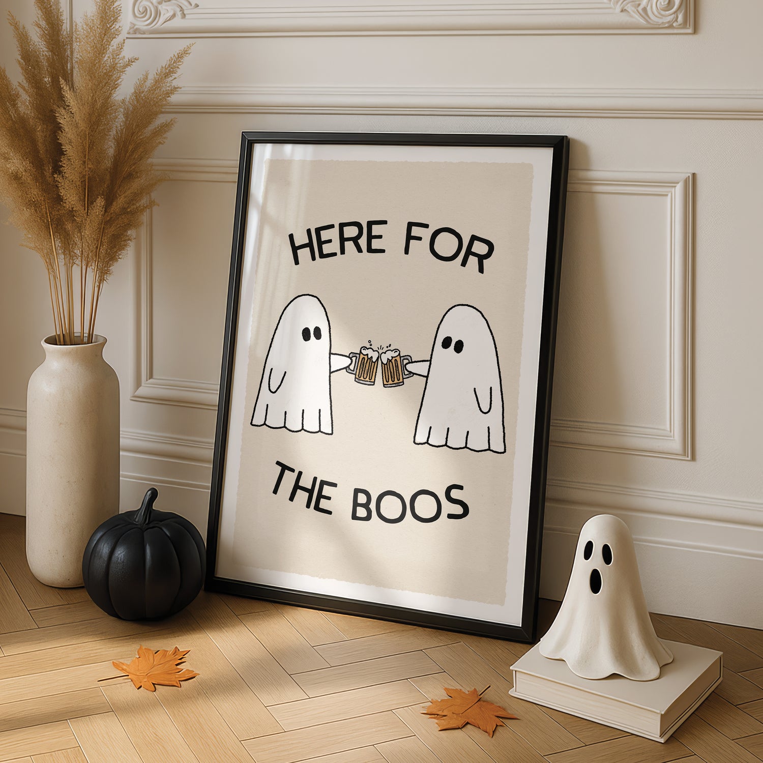 Here For The Boos Ghost Print