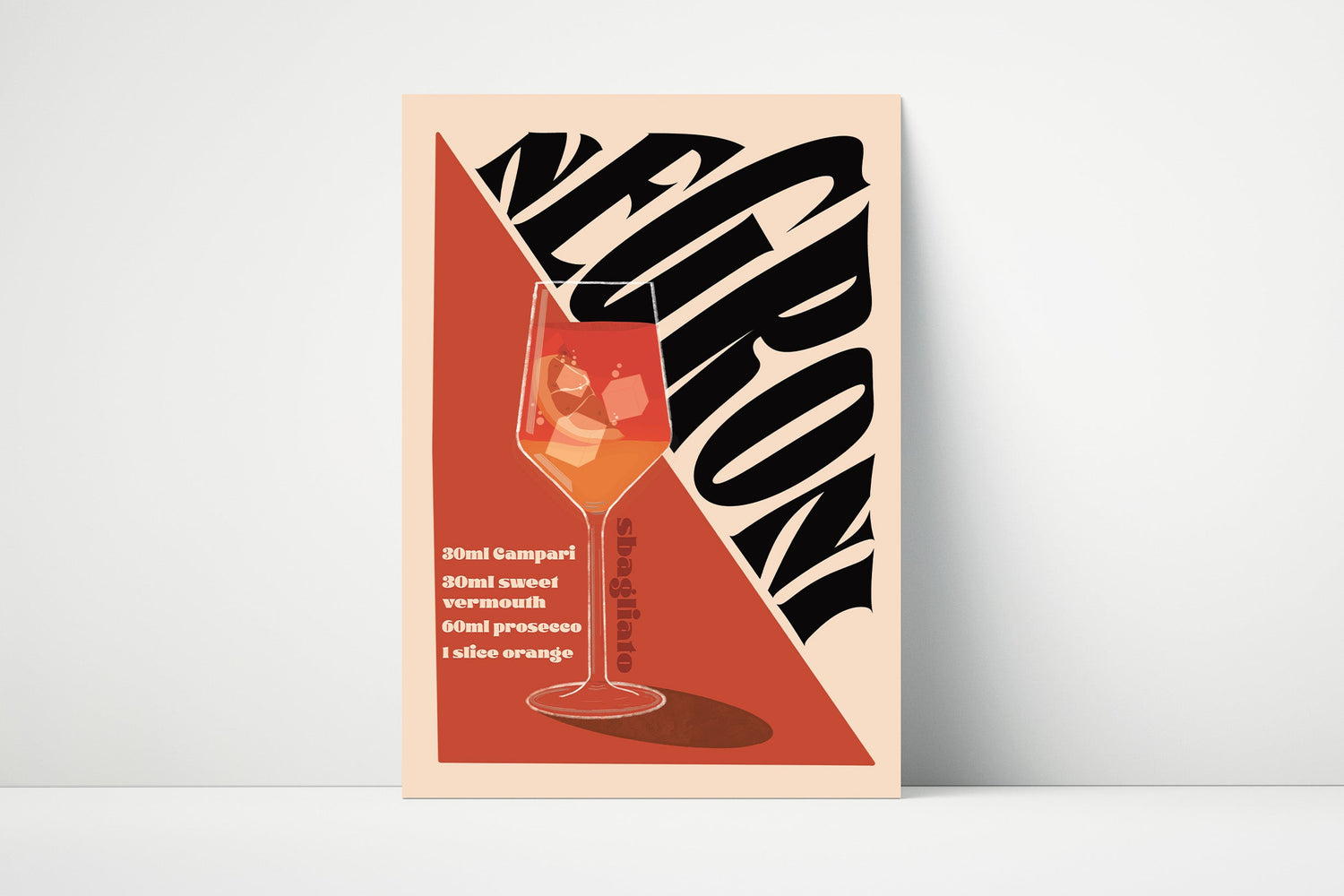 Negroni Sbagliato Cocktail Print