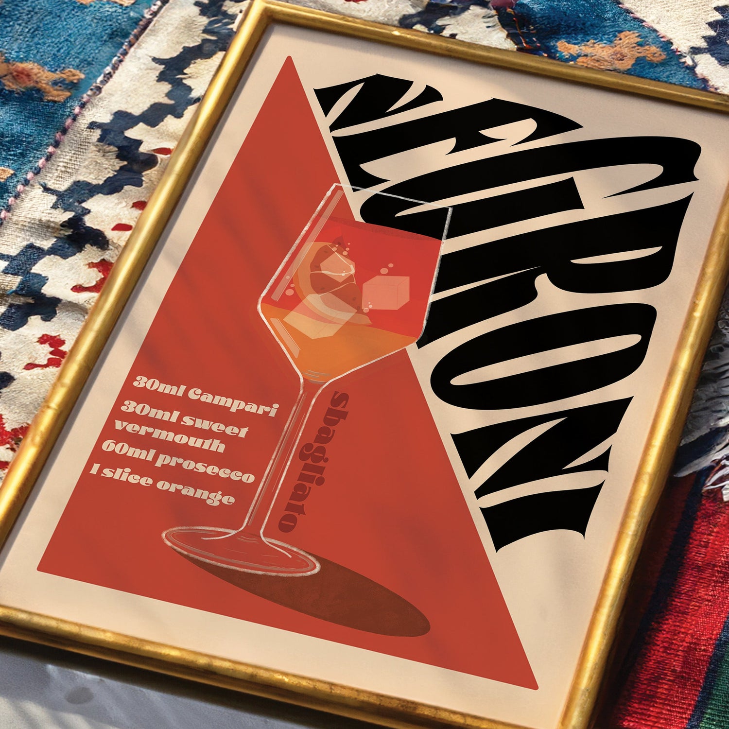 Negroni Sbagliato Cocktail Print