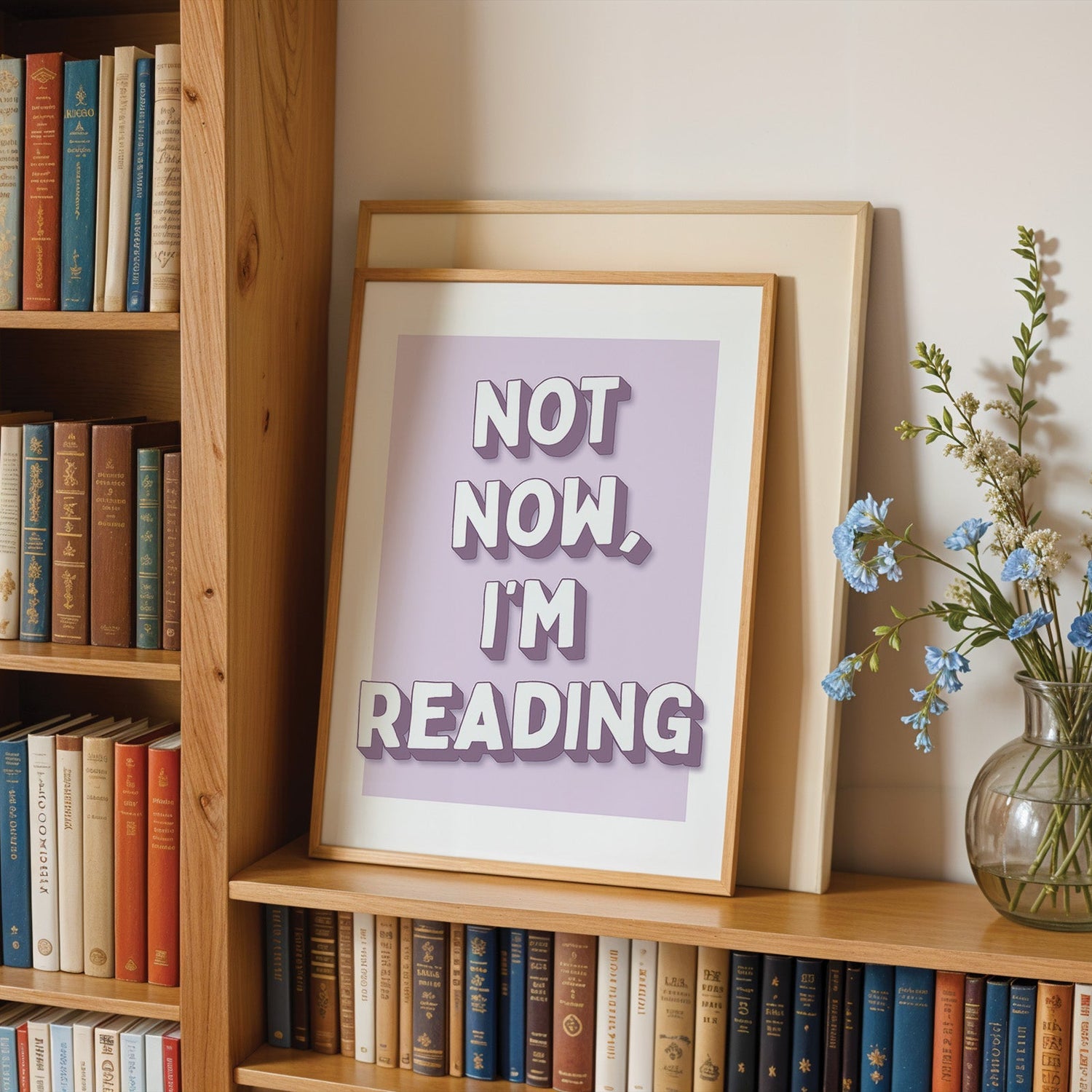 Not Now I'm Reading Print
