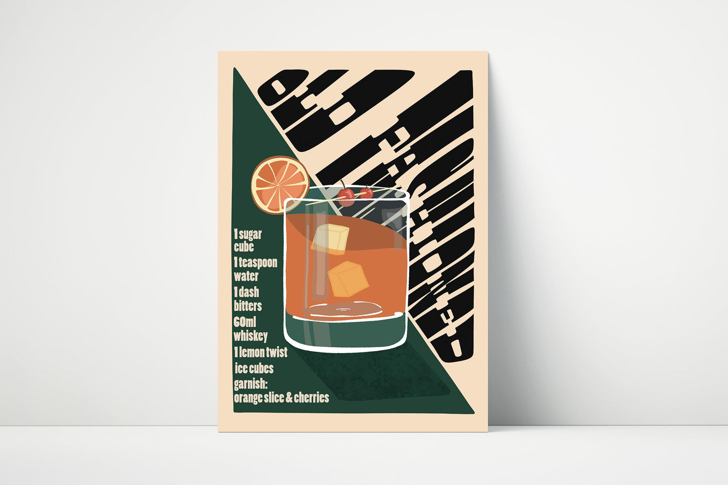 Old Fashioned Cocktail Print