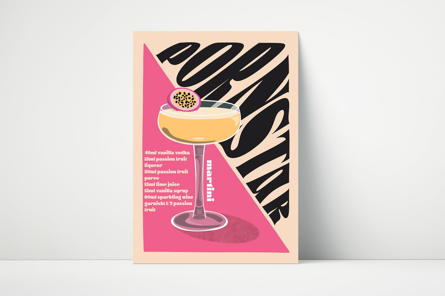 Pornstar Martini Cocktail Print