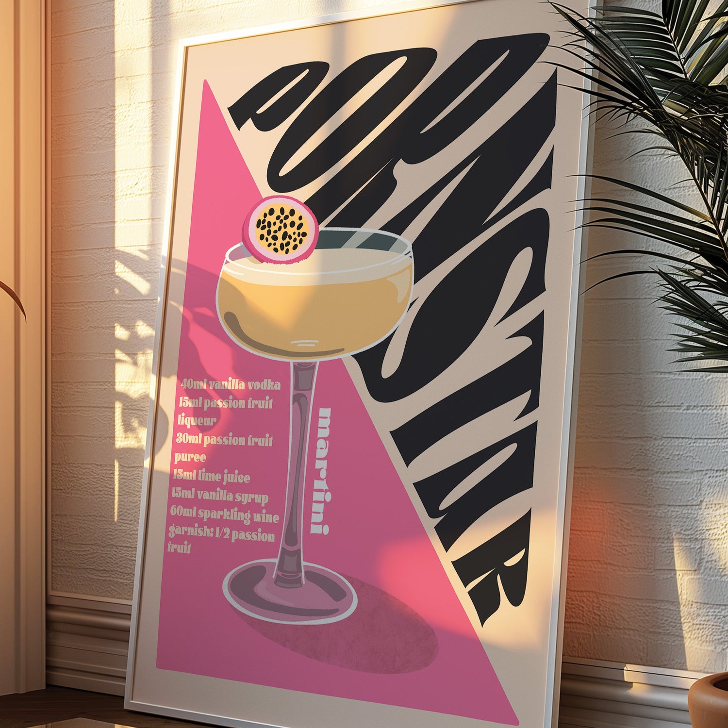 Pornstar Martini Cocktail Print