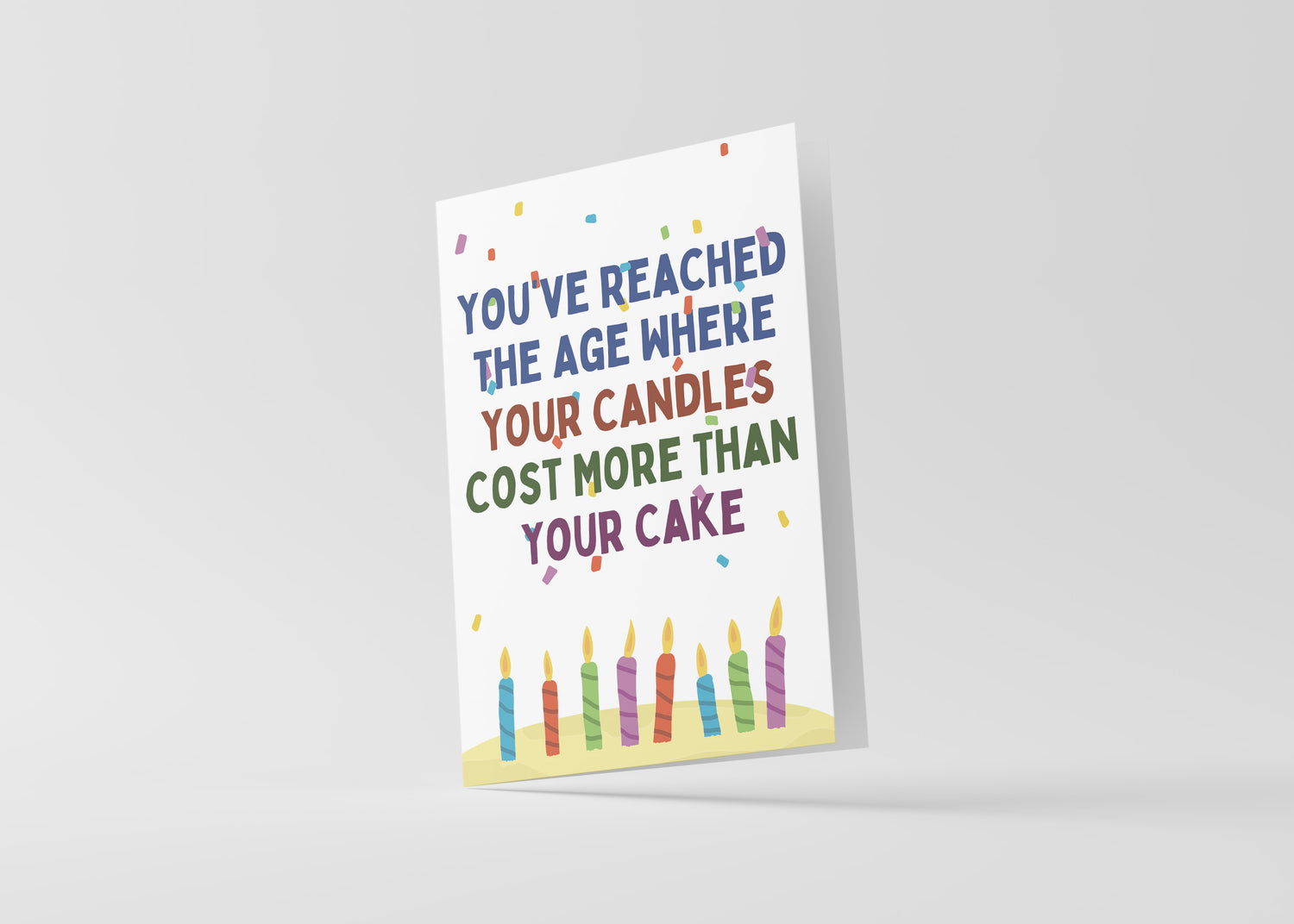You've Reached The Age Birthday Card