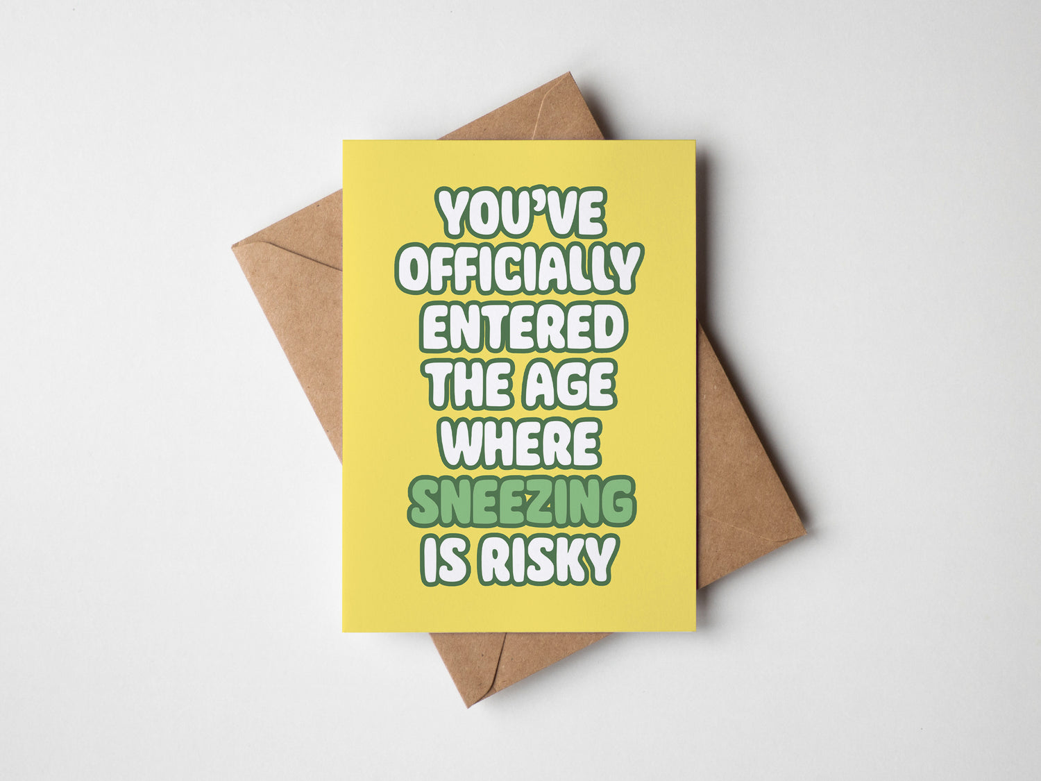 Sneezing Is Risky Birthday Card