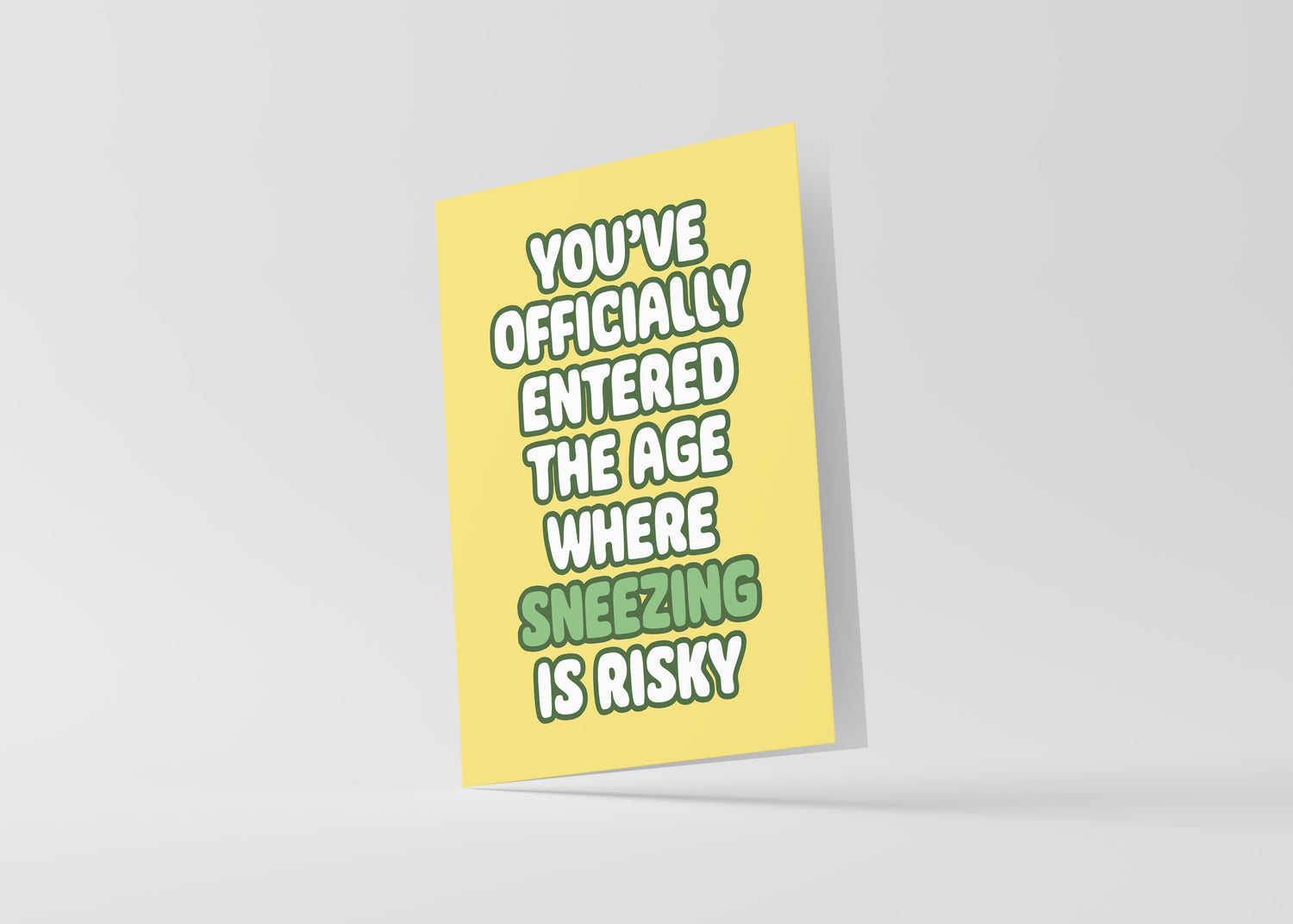 Sneezing Is Risky Birthday Card
