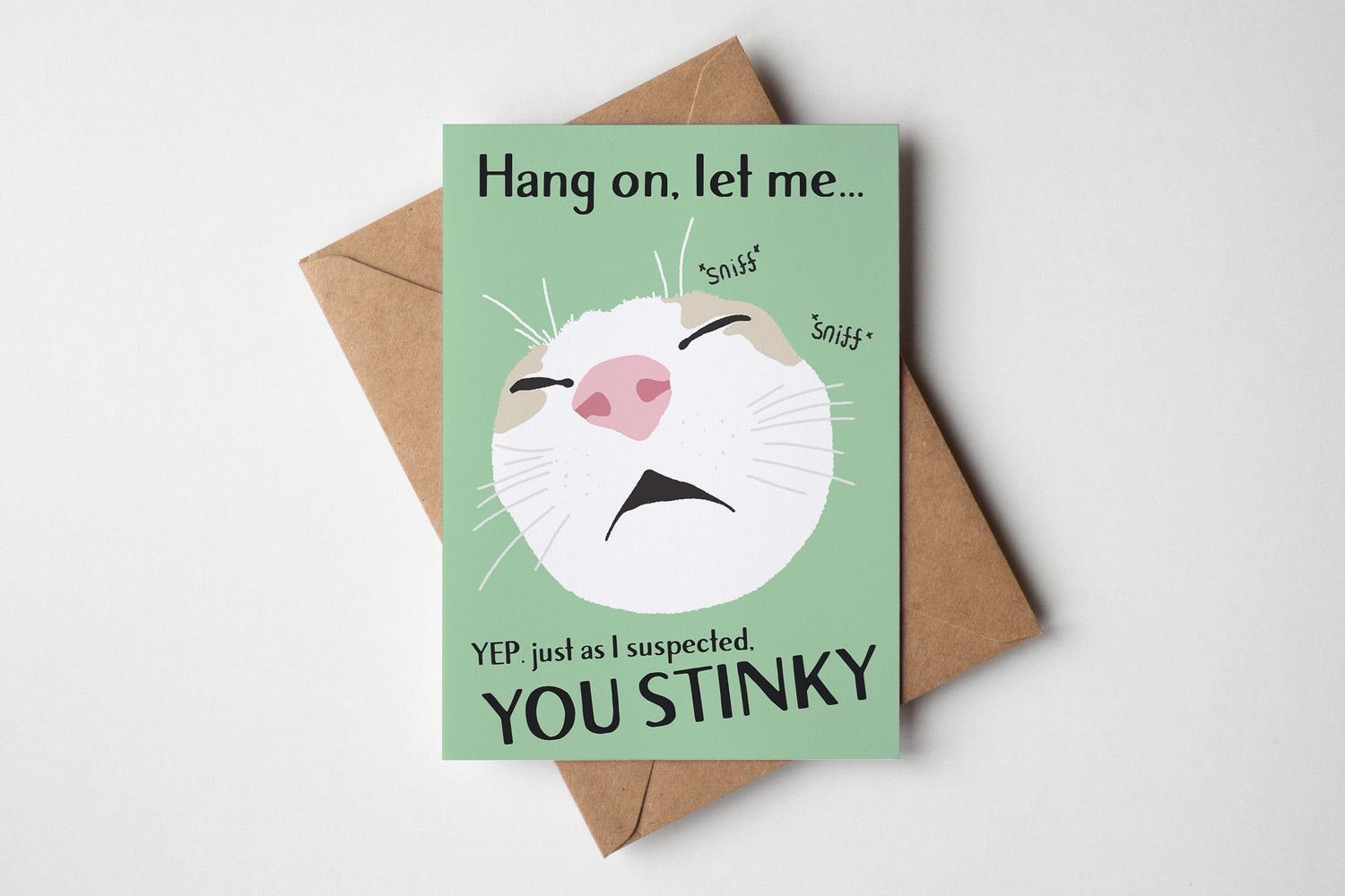Funny Cat Meme Sniff Inspector Card