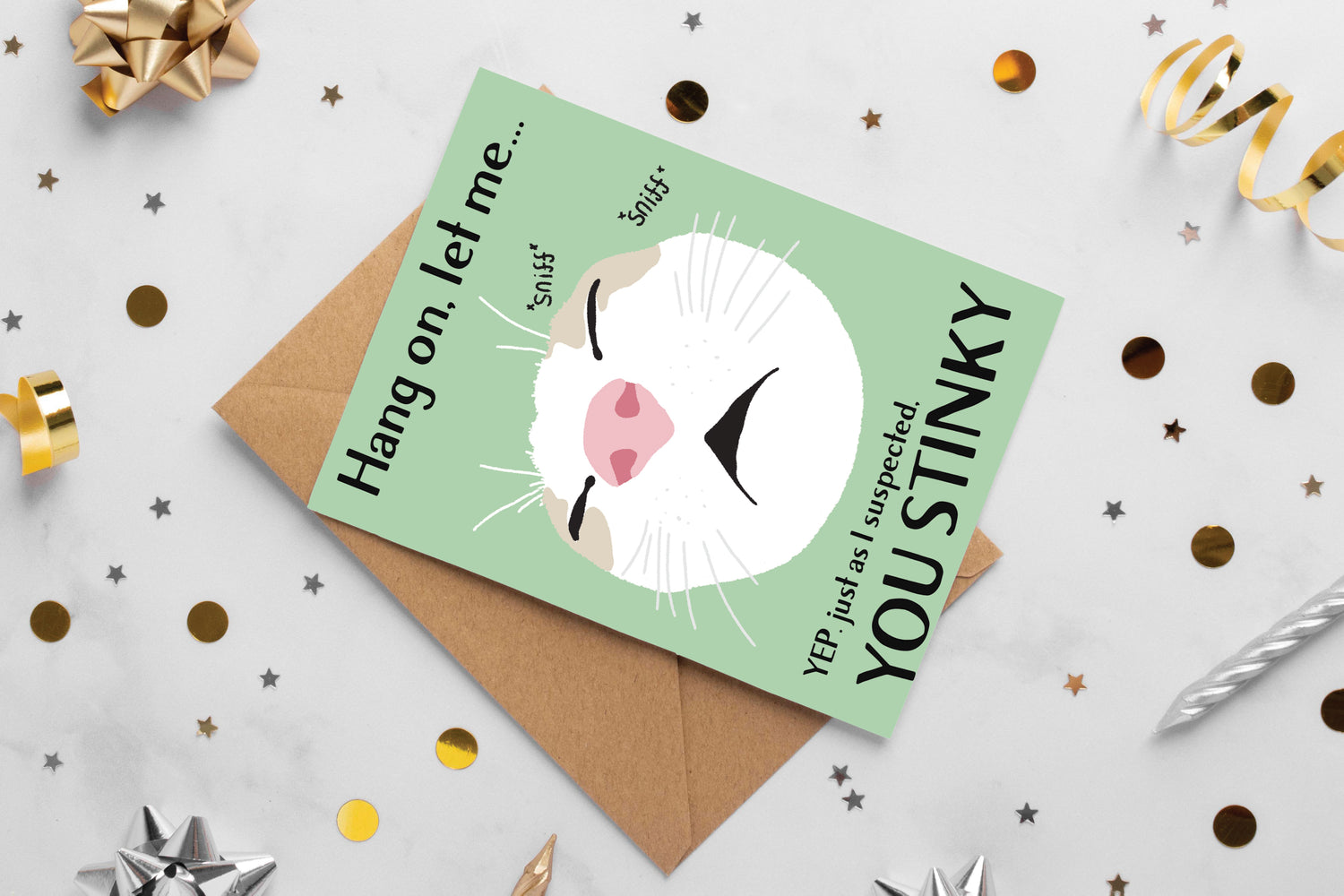 Funny Cat Meme Sniff Inspector Card