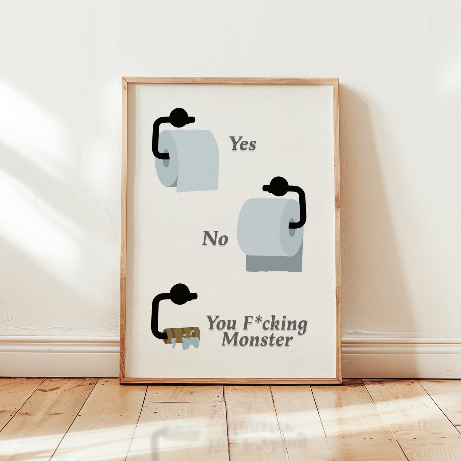 Toilet Roll Bathroom Print