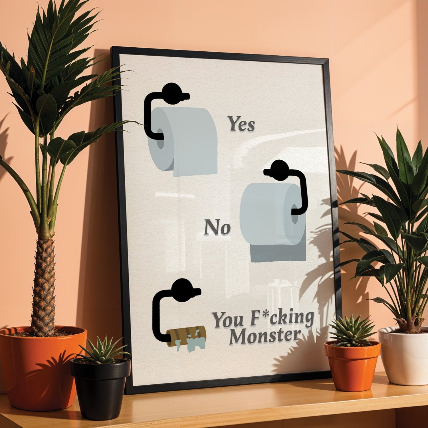 Toilet Roll Bathroom Print
